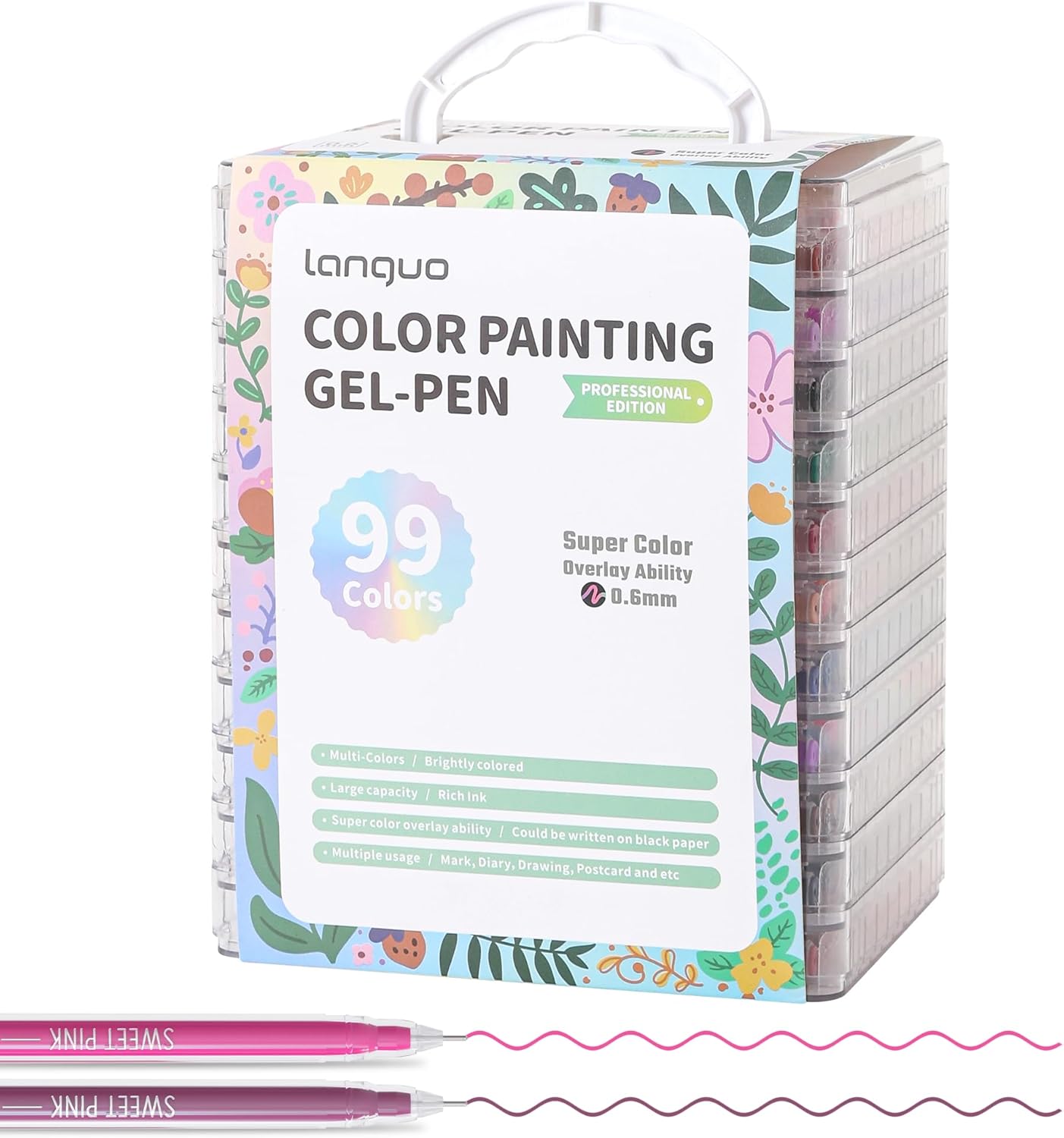 Stylos à Encre Gel 99 Couleurs pour Adultes