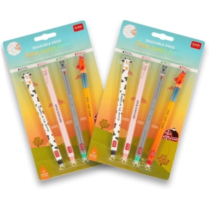 Stylos à Encre Gel Effaçables Farm Sweet Farm (Lot de 2)