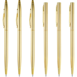 Stylos à bille dorés - Lot de 6 rétractables