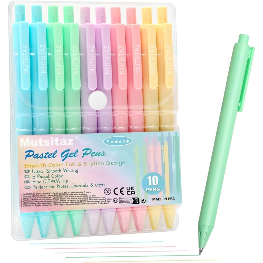 Stylos à bille rétractables Mutsitaz - Lot de 10