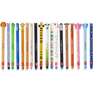Stylos à encre gel effaçables - Ensemble de 18 animaux