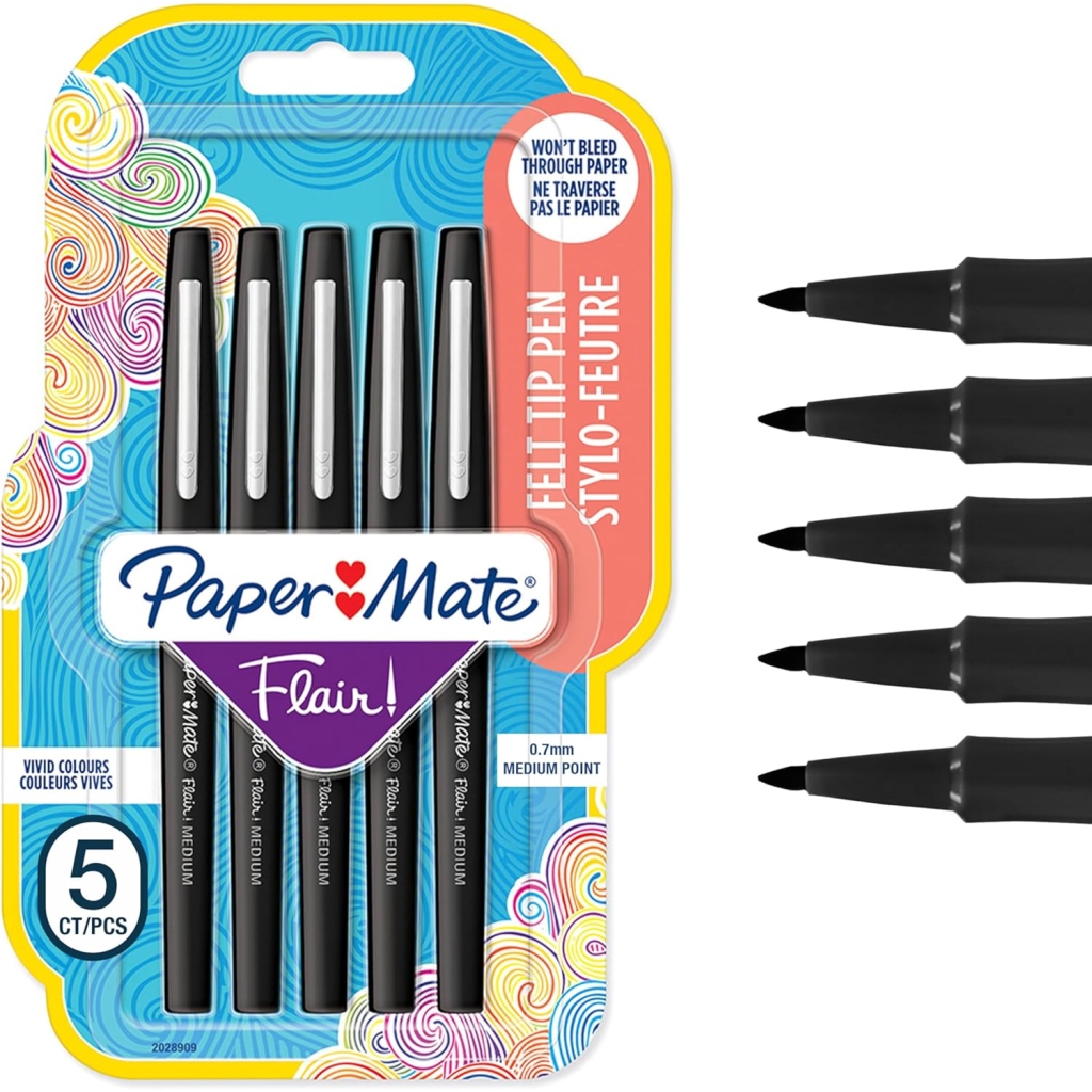 Stylos feutres Paper Mate Flair - Lot de 5