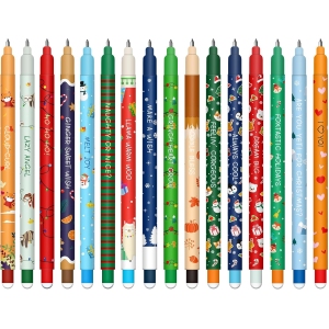 Stylos gel effaçables - 16 couleurs variées