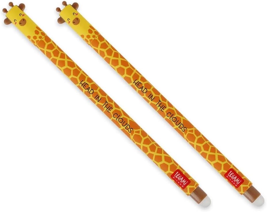 Stylos gel effaçables Girafe - Lot de 2