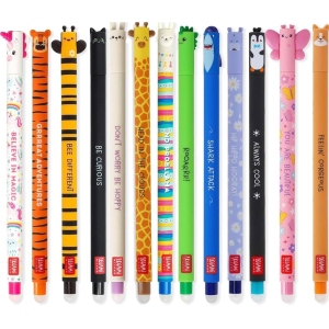 Stylos gel effaçables animaux - Lot de 13
