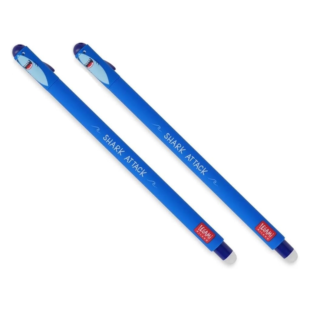 Lot de 2 Stylos gel effaçables Requin