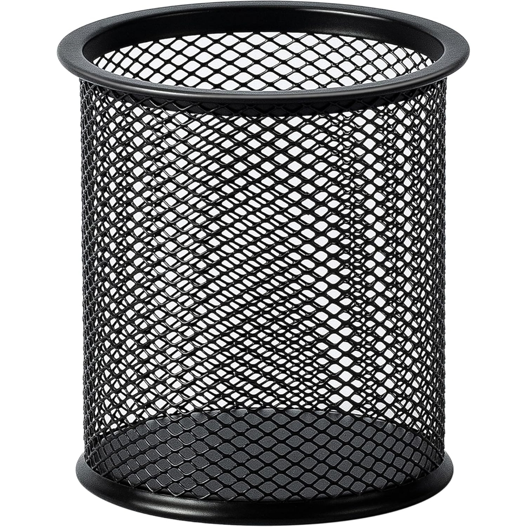 Pot à Stylos Métallique Noir - Amazon Basics