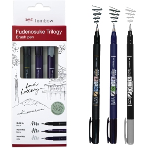 Tombow Fudenosuke Trilogy - Set de 3 Stylos Calligraphie