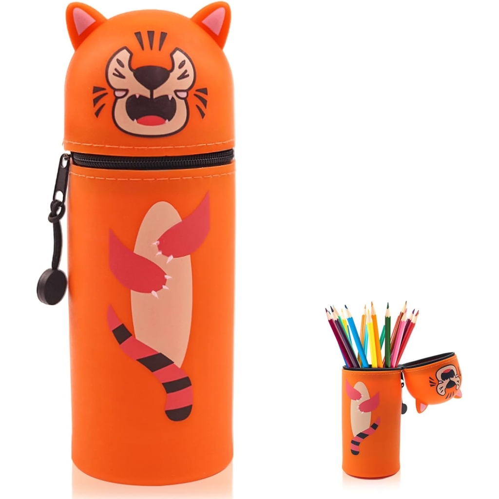 Trousse 2 en 1 Silicone Souple - Tigres