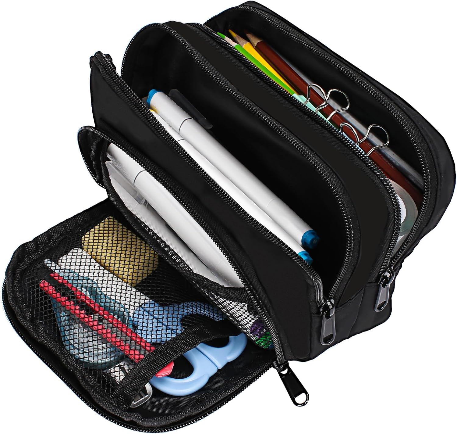 Trousse Crayons Grande Capacité avec Compartiments