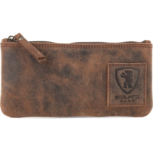 Trousse Cuir Véritable Marron - Élégante et Résistante