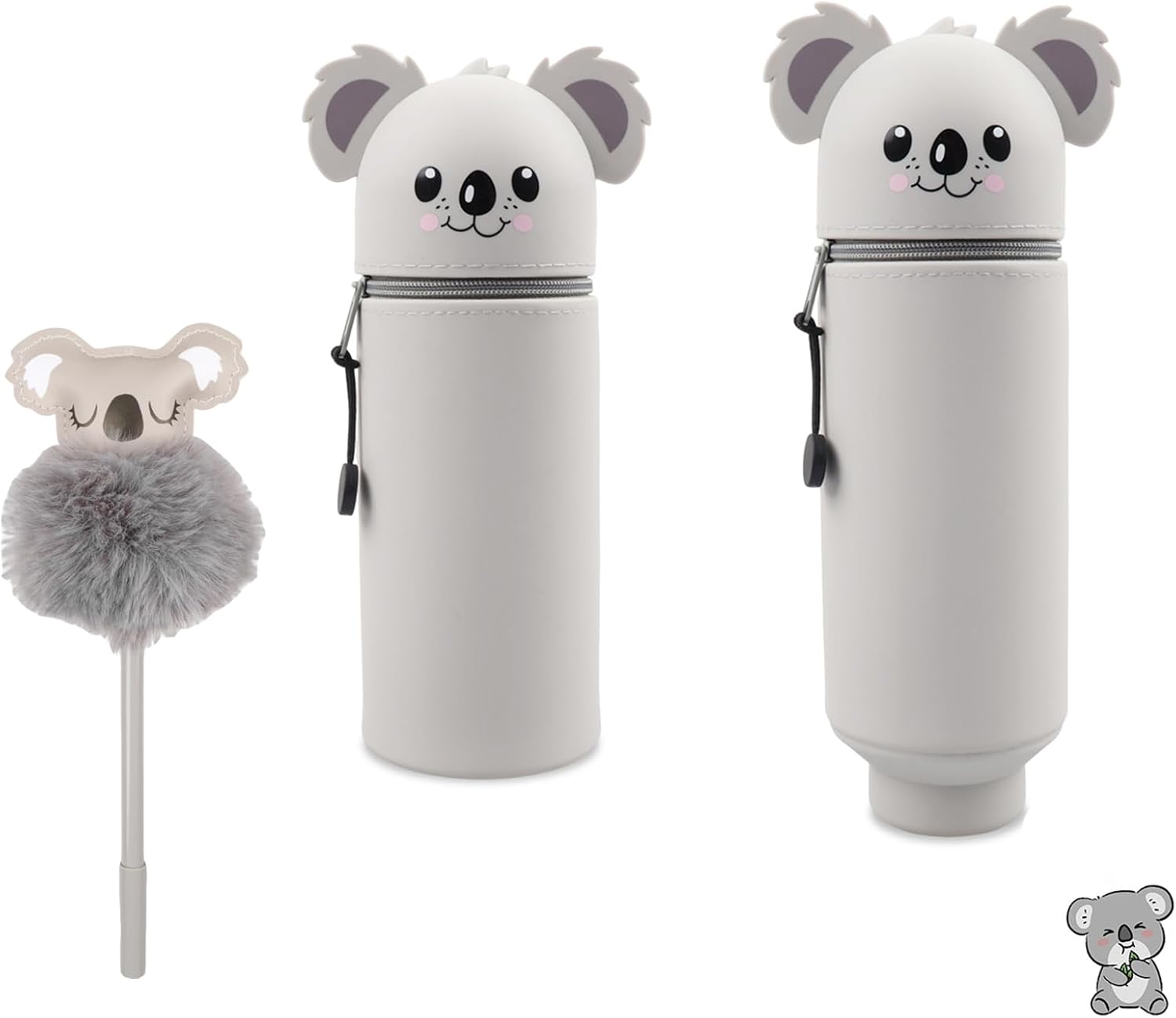 Trousse Kawaii Koala 2 en 1 - Silicone Doux