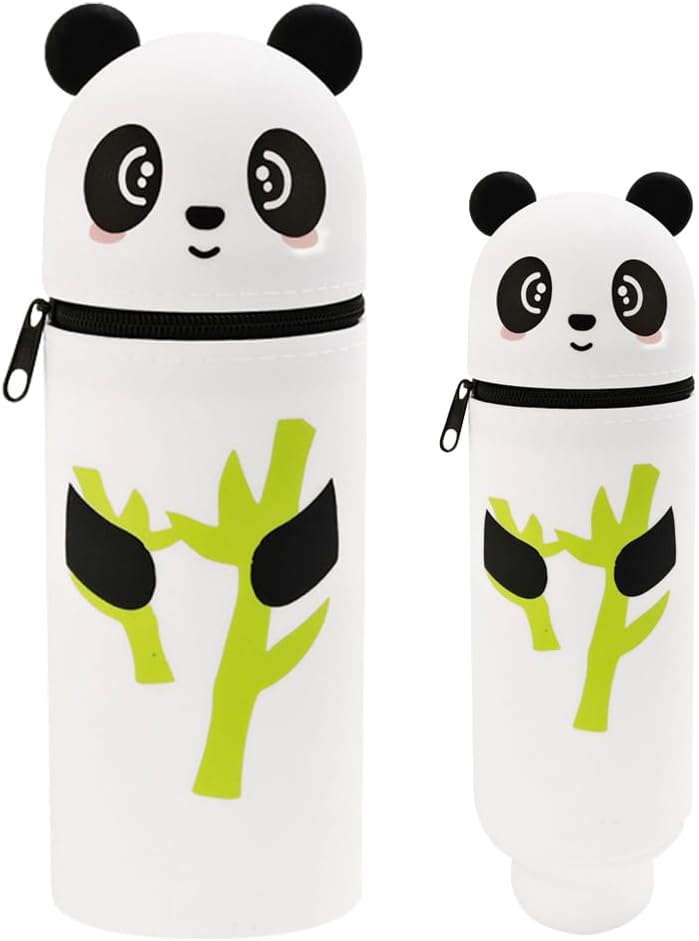 Trousse Kawaii Panda 2 en 1 en Silicone Souple