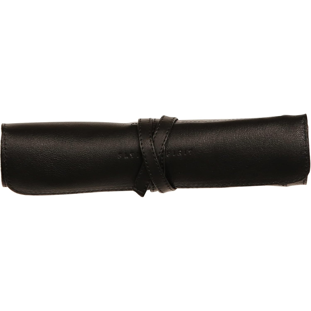 Trousse Ronde Clairefontaine Flying Spirit en Cuir Noir