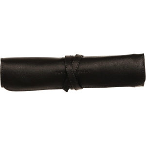 Trousse Ronde Clairefontaine Flying Spirit en Cuir Noir
