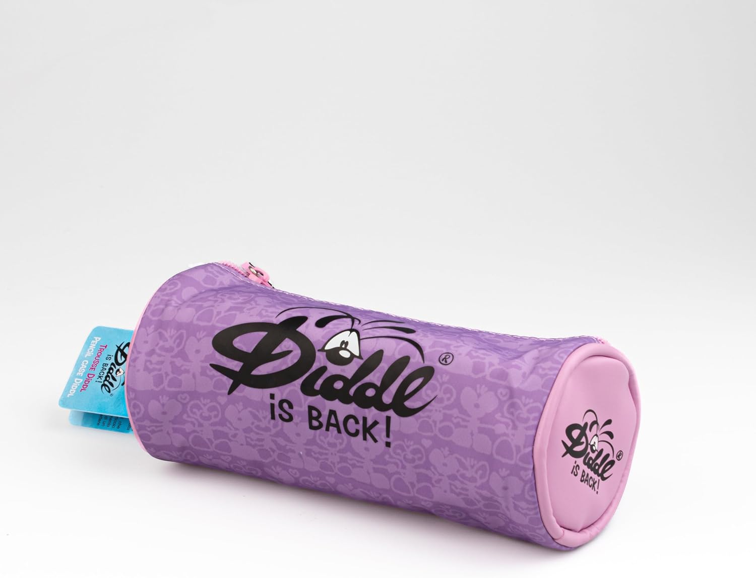 Trousse Scolaire Diddl Ronde - Mauve et Rose