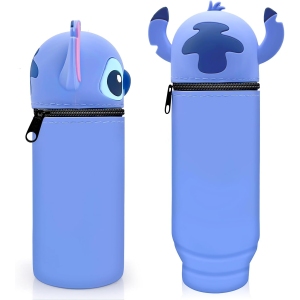 Trousse Scolaire Kawaii Stitch en Silicone