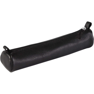 Trousse Scolaire Ronde en Cuir Noir Clairefontaine