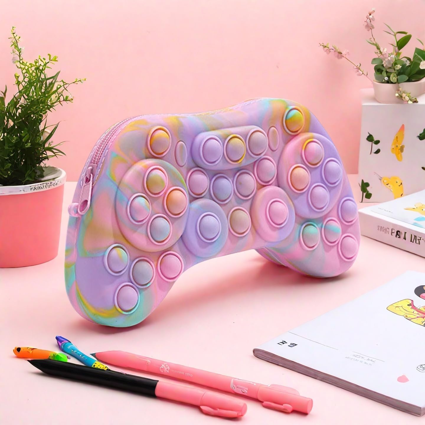 Trousse Silicone Anti-Stress Pliable Violette