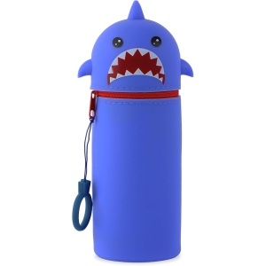 Trousse Silicone Cartoon Réglable - Requin 2 en 1