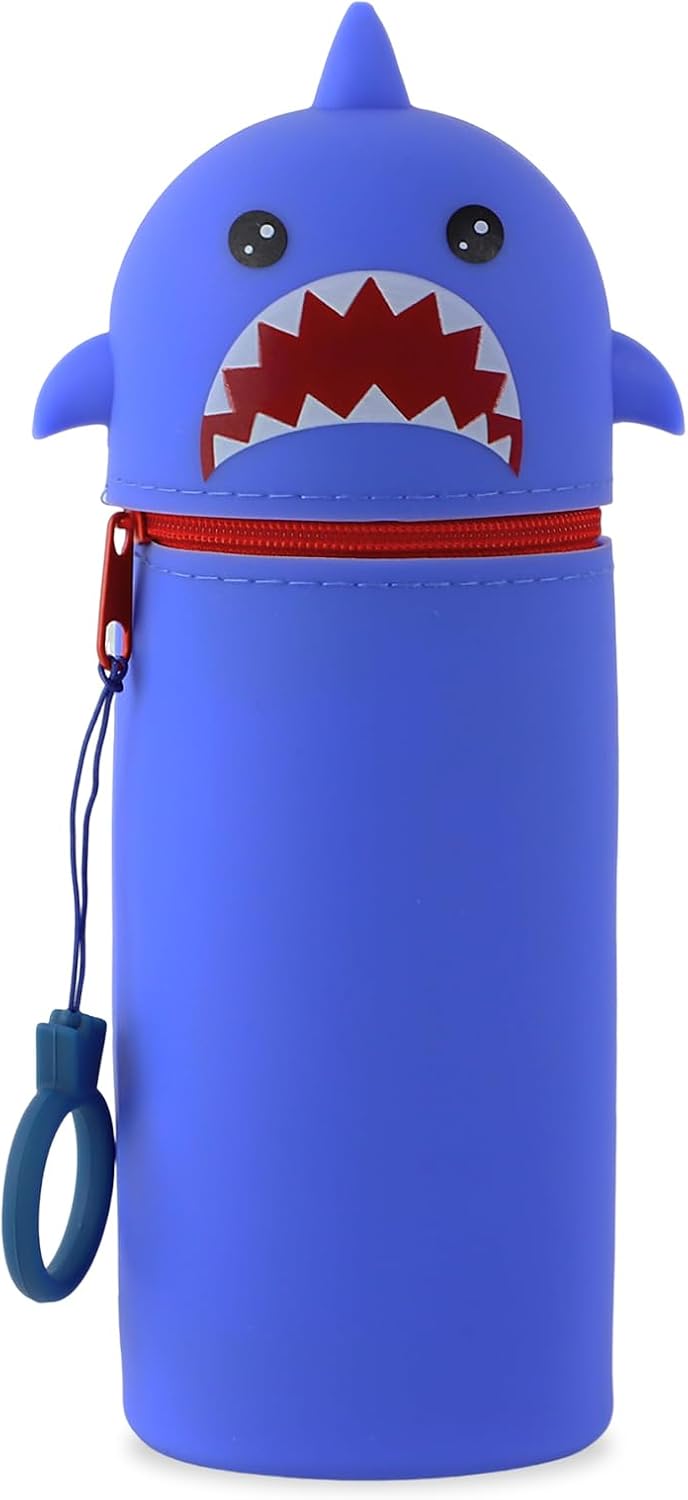 Trousse Silicone Cartoon Réglable - Requin 2 en 1