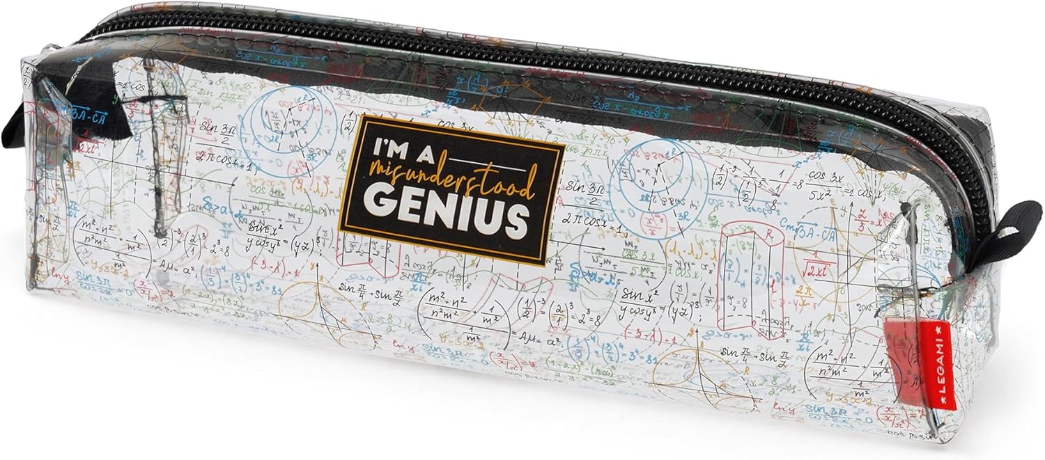 Trousse Transparent Pratique pour École - Blanc