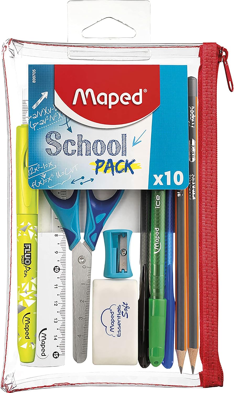 Trousse Transparente Maped - Pack Scolaire Complet