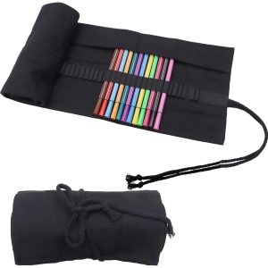 Trousse à Crayons Enroulable - Multifonction Noir