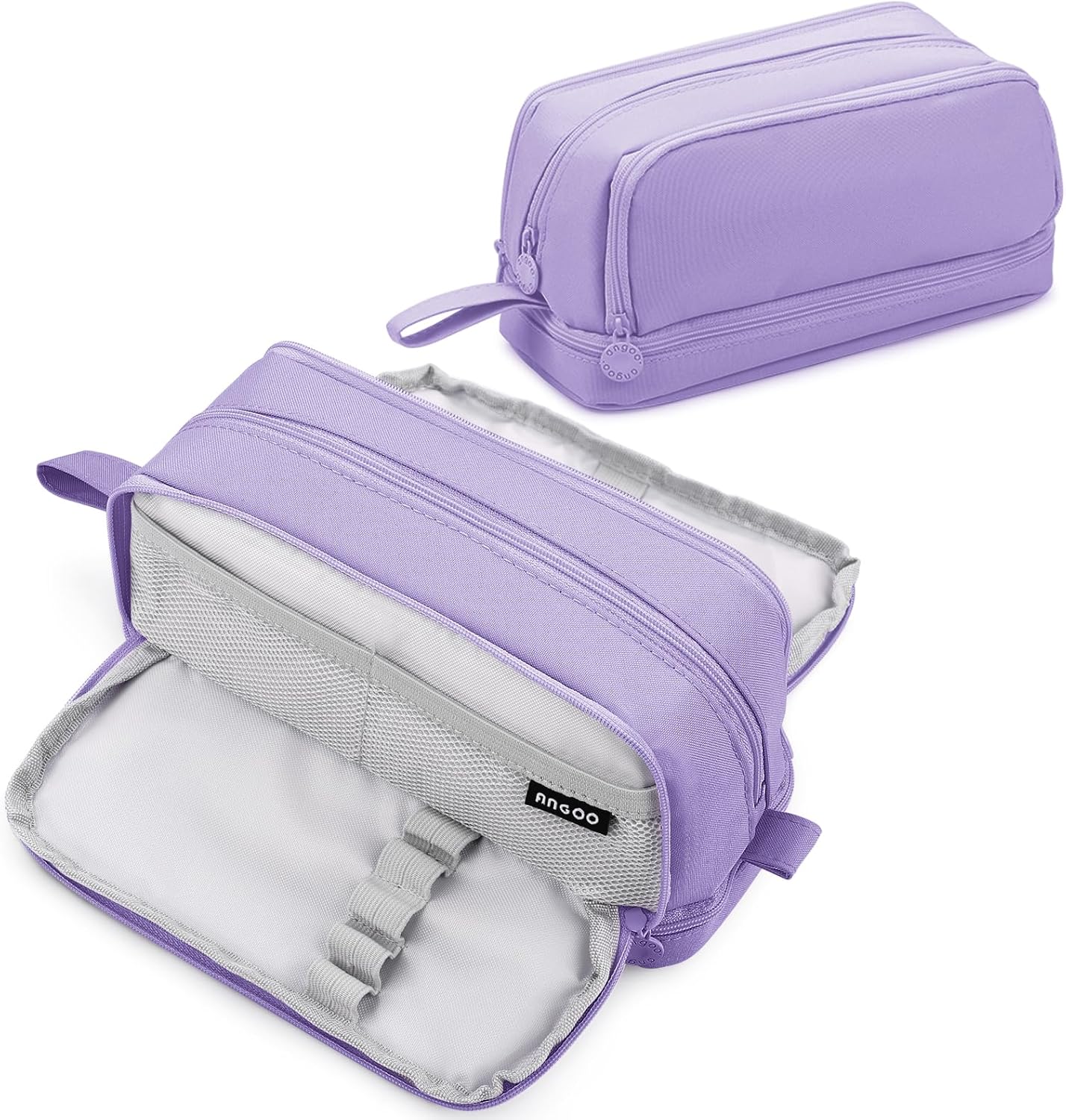 Trousse à Crayons Extensible 4 Compartiments - Violet Clair