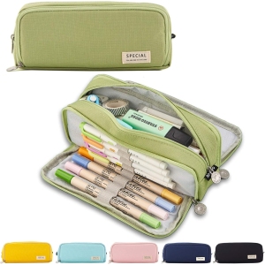 Trousse à Crayons Grande Capacité - Vert Clair