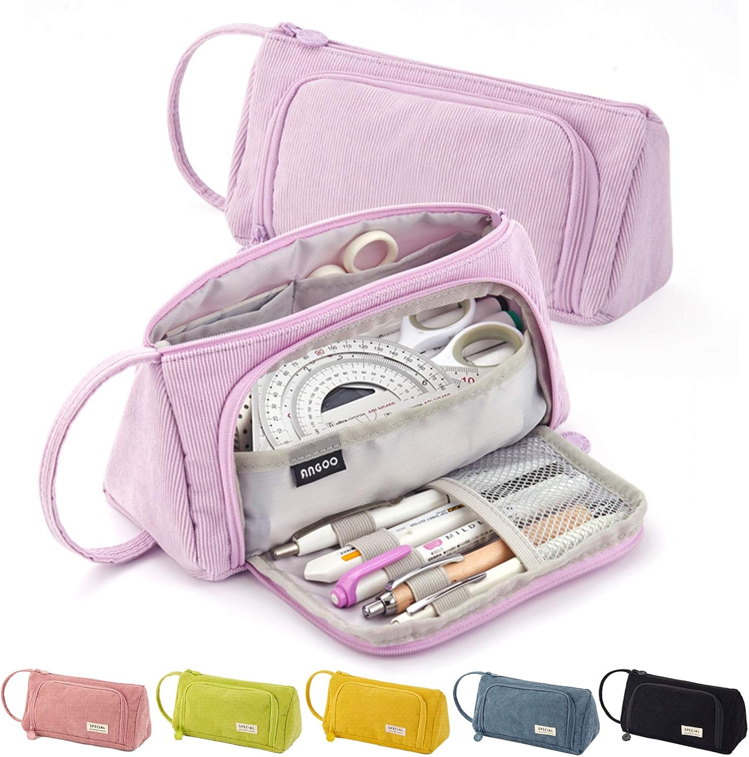 Trousse à Crayons Multifonctionnelle Violet Clair