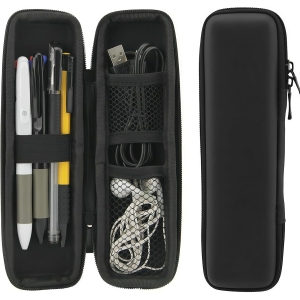 Trousse à Crayons Rigide Noire Étanche avec Compartiments