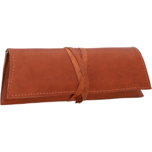 Trousse à Crayons en Cuir Véritable Vintage