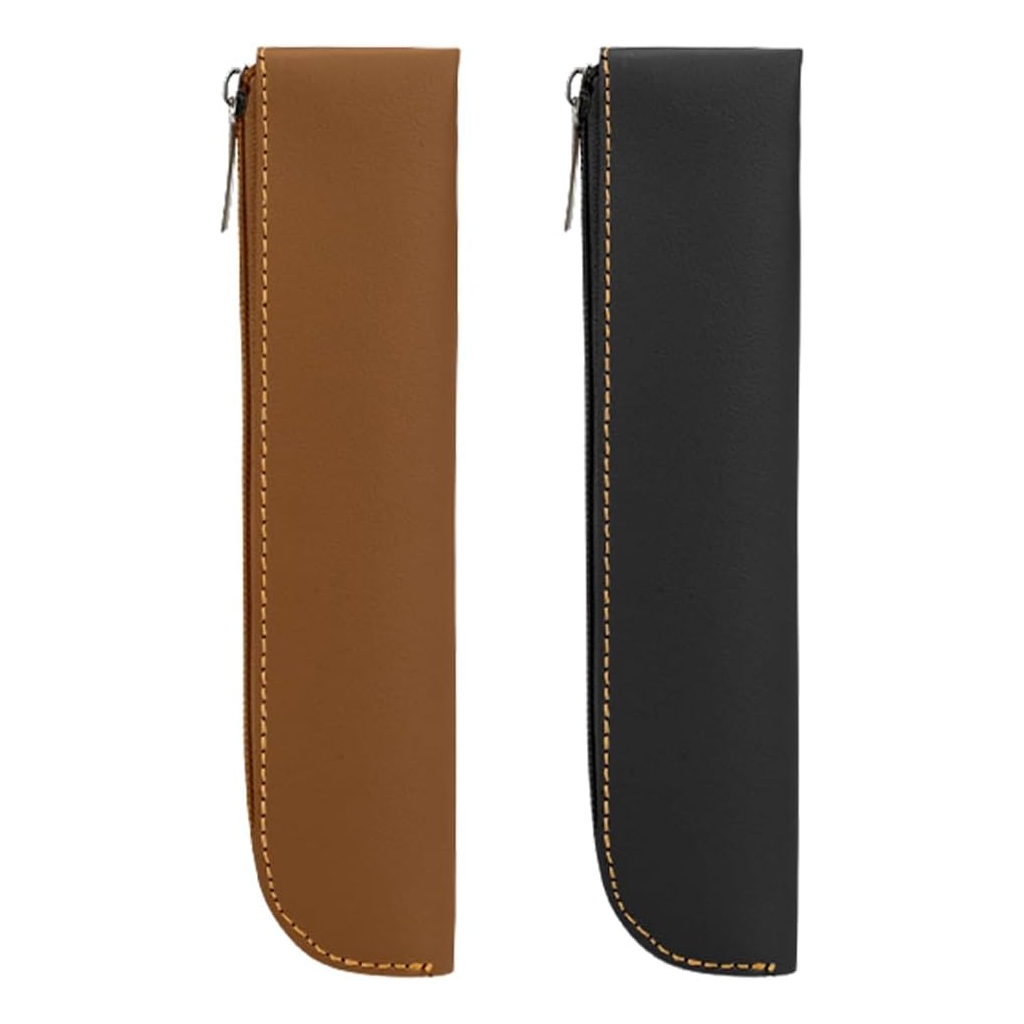 Trousse en Cuir Minimaliste - Lot de 2 pour Stylos