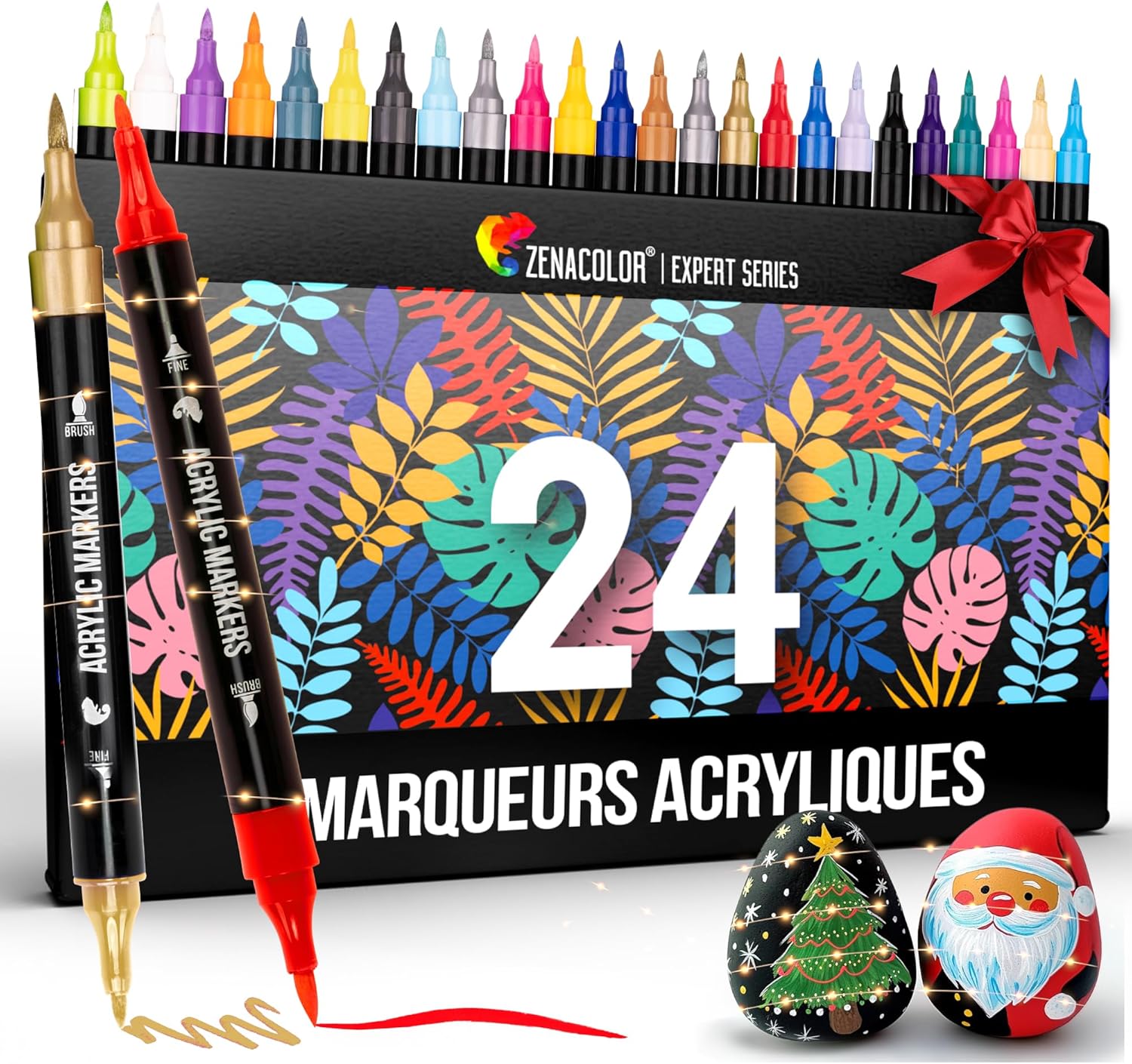 Zenacolor : 24 Feutres Acryliques Double Pointe