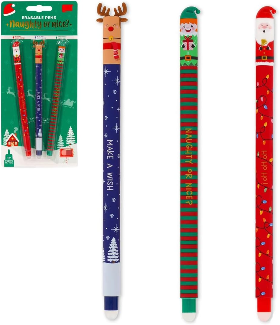 Lot de 3 Stylos Gel Effaçables Noël – Image 2