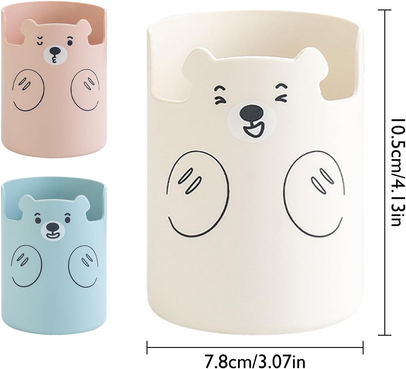 Porte-stylo Multifonction 3 pièces - Rose, Blanc, Bleu – Image 2