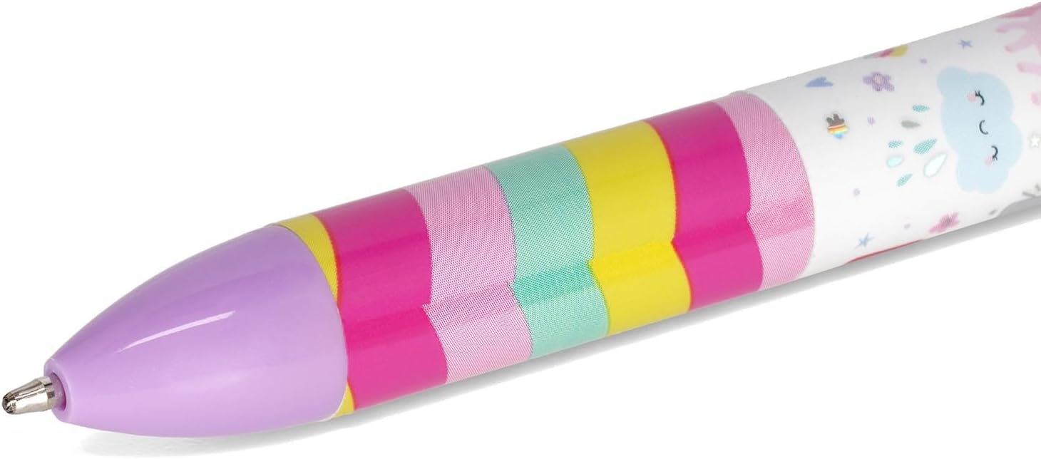 Stylo Click&Clack Bicolore Licorne - Encre Violet/Rose – Image 2