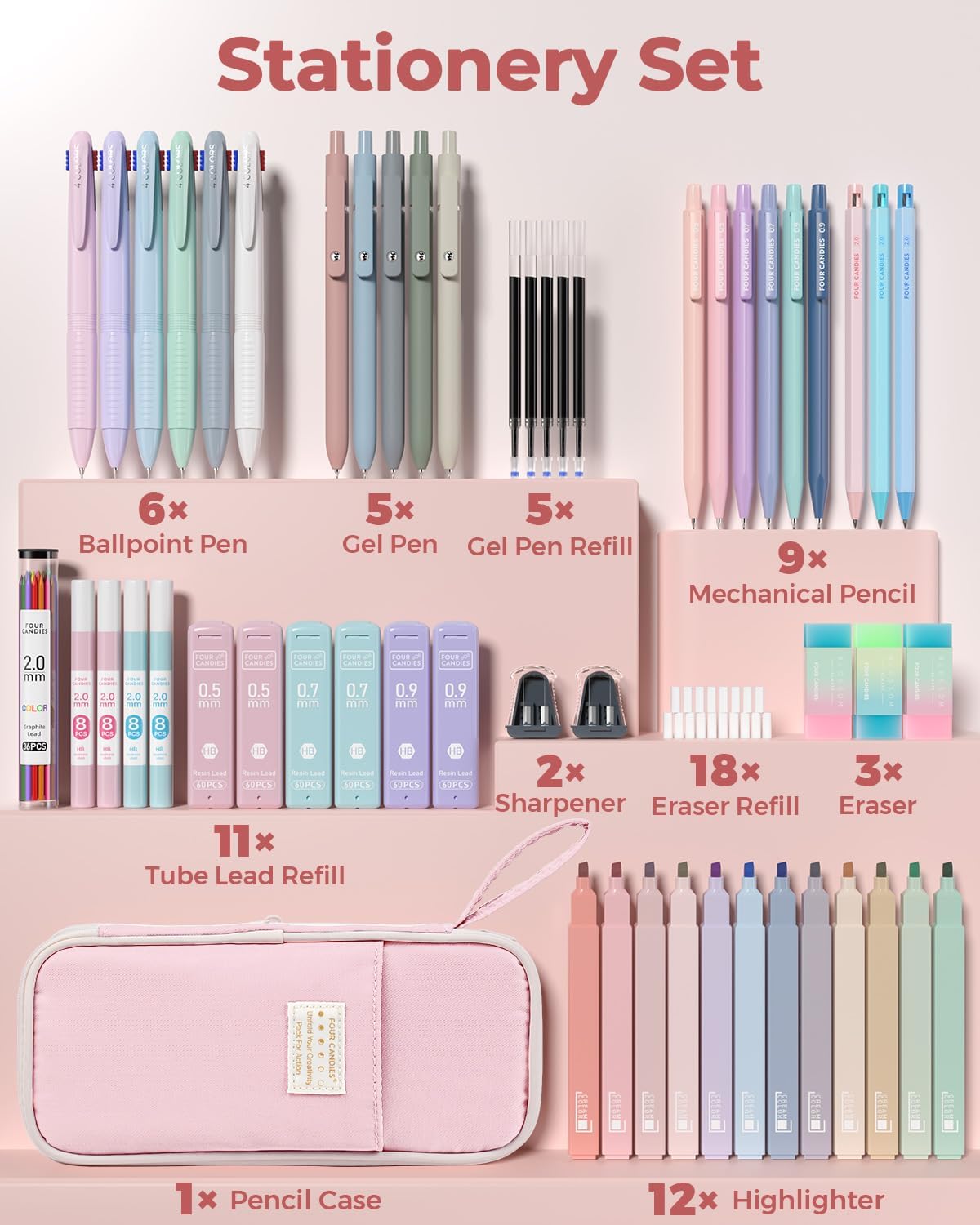 Pstrongtrousse scolaire complete 56 articlesstrongp