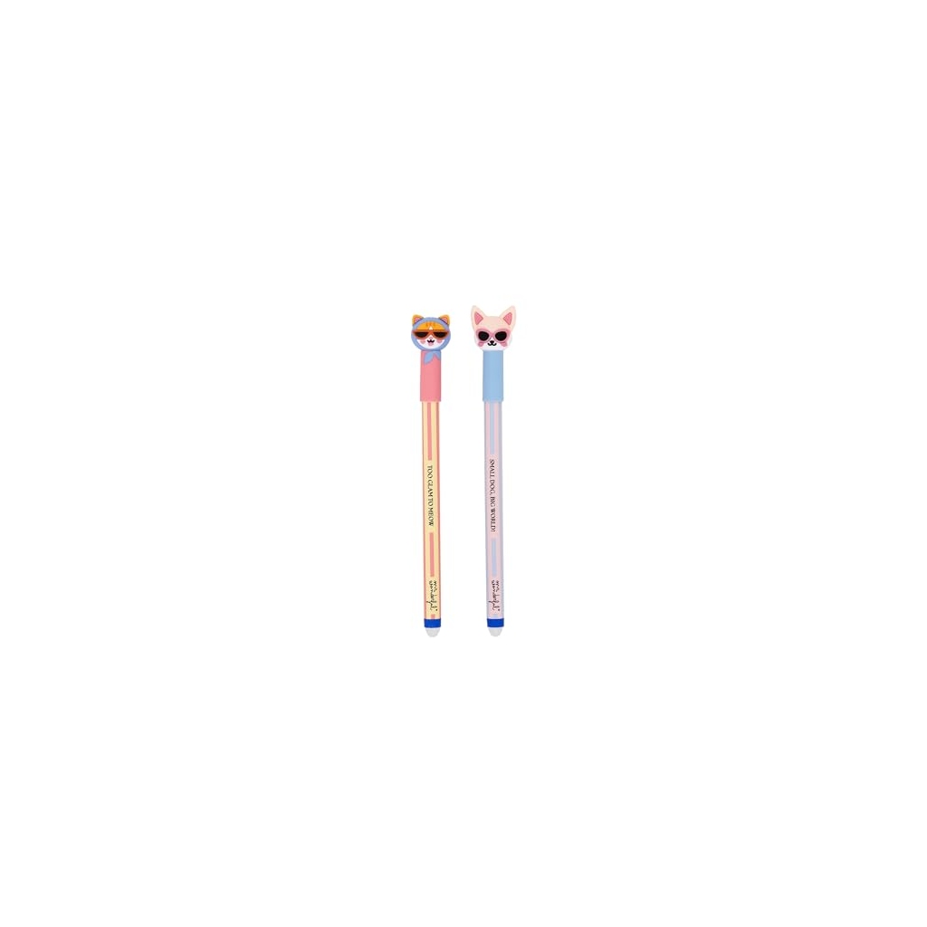 Set de 2 Stylos Effaçables Bo-Bo Chat et Chihuahua Mr. Wonderful