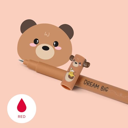 Set de 4 Stylos Gel Effaçables Dino Teddy Bear Panda Llama Legami – Image 3