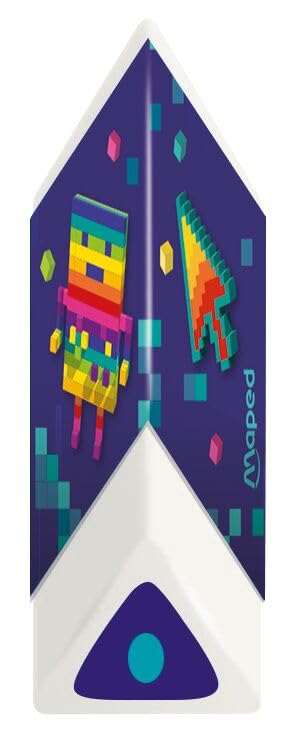 Lot de 3 Gommes Pyramides Pixel Party Maped - Précision et Confort – Image 3
