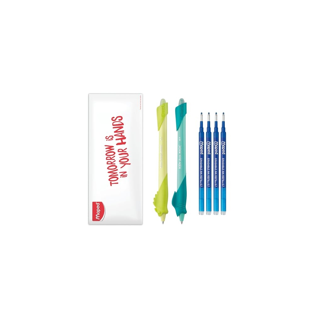 Lot de 2 Stylos Effaçables Kidy Learn Maped - Requin et Caméléon