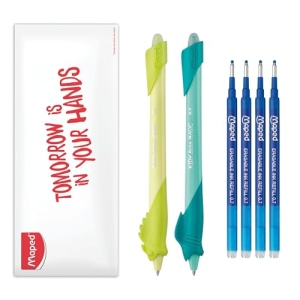 Lot de 2 Stylos Effaçables Kidy Learn Maped – Requin et Caméléon