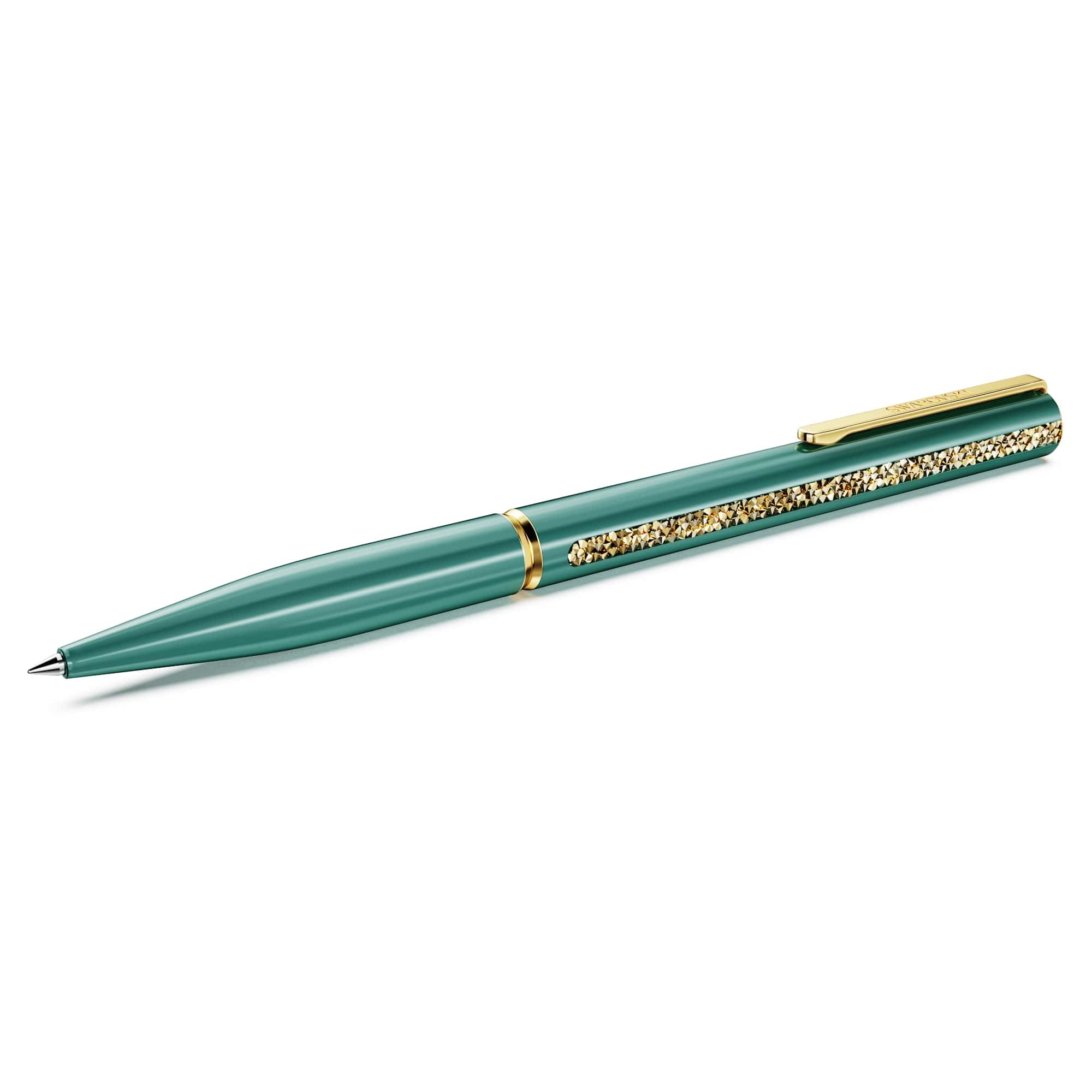 Stylo Bille Crystal Shimmer Glide Swarovski - Vert Laqué Or