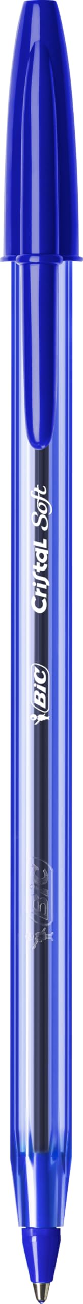 Stylo Bille Cristal Soft Bic - Pointe Moyenne 1,2 mm - Bleu - Boîte de 10 – Image 2
