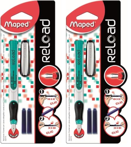 Stylo Plume Reload Garçon Maped - Lot de 2