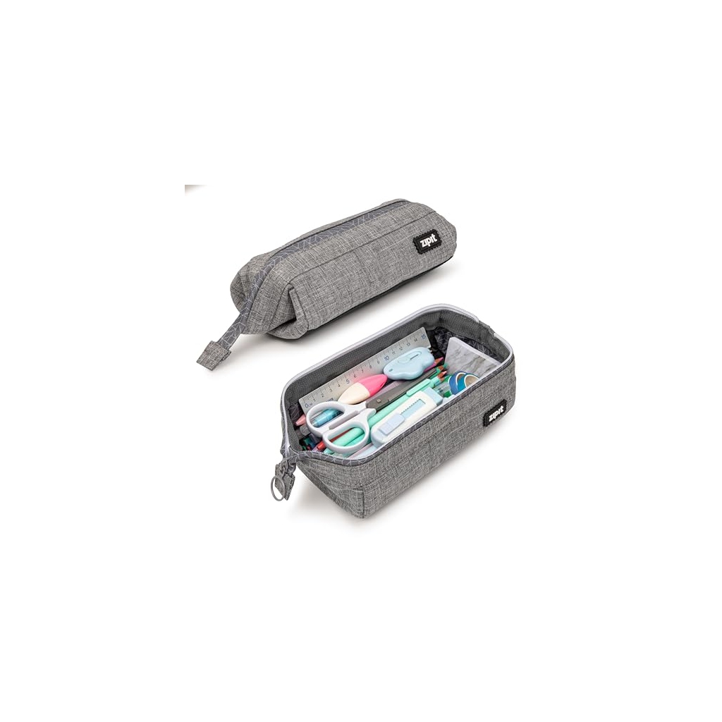 ZIPIT Lenny Trousse grande capacité 19 x 11,5 x 7,5 cm, grise