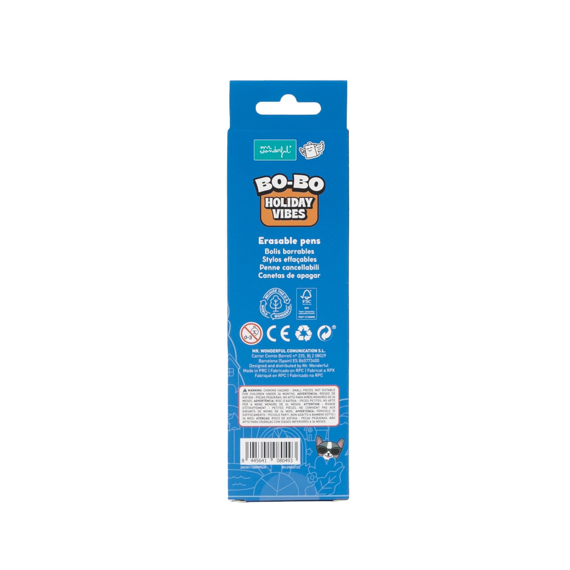 Set de 2 Stylos Effaçables Mr. Wonderful Bo-Bo Teckel et Bouledogue Français – Image 5