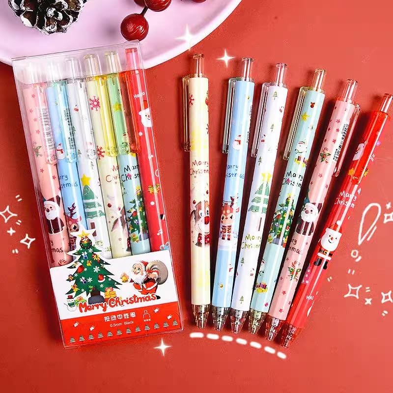 Stylos Bille Rétractables Gel Noir - Noël – Image 3